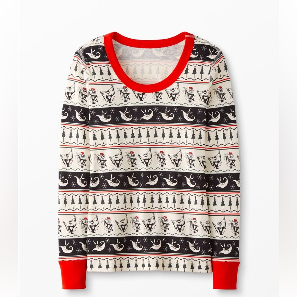Disney Women’s The Nightmare Before Christmas Fair Isle Pajama Top W1983 Sz L